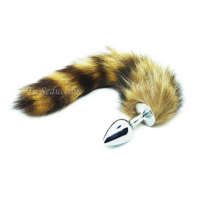 Plug Anal Cola de Zorro de Metal Chica 4 x 2.8 cm. sexshop En Tu Se...
