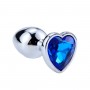 Plug Anal de Acero Mediano Corazón Azul