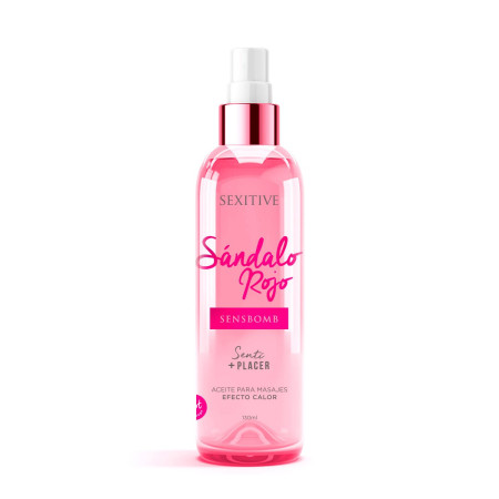 Aceite Para Masaje Efecto Calor Sandalo Rojo Sexitive sexshop Regal...