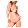 Conjunto de Red: Pollera, Top y Colaless Rojo Malena disfraz erotic...