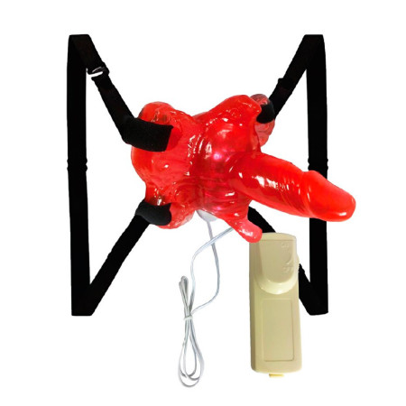 Arnes Belt Ring Rojo cuero sadomasoquismo bondage sexo Talle Regula...