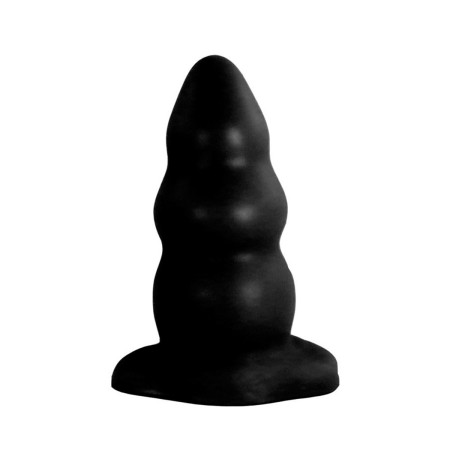 Monster Plug Escalonado Negro 15cm Real Skin sexshop Anales