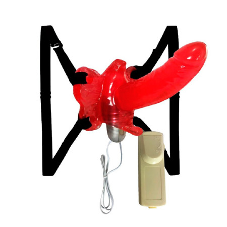 Mariposa Venus Mini Pene Rojo Real Skin sexshop Arneses