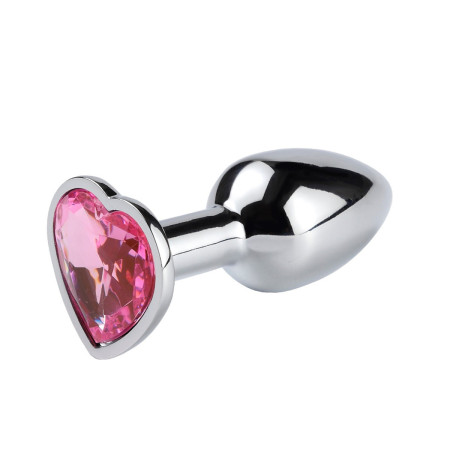 Plug Anal Corazón de Acero Lila Pequeño 7 x 2,8 cm sexshop Anal