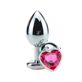 Plug Anal Corazón de Acero Lila Mediano 8 x 3,4 cm sexshop Disfruta...