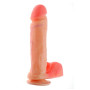 Nueve Pulgadas Con Testículos y Ventosa sexshop Realísticos