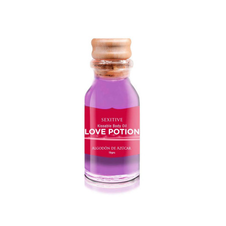 Aceite de Masajes Mini Love Potion Algodón de Azúcar 15gr Sexitive
