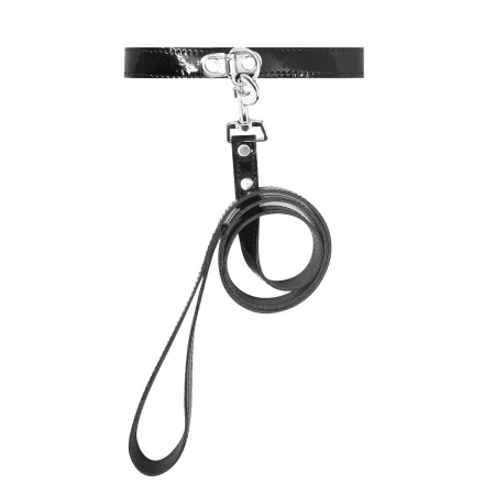 Collar y Correa Charol Brillante BDSM