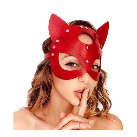 Antifaz de Gatita Rojo BDSM