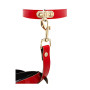 Collar con Correa y Mosquetón Rojo BDSM