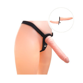 Arnes Doble con Vibrador 19 x 3,5 cm Caimán