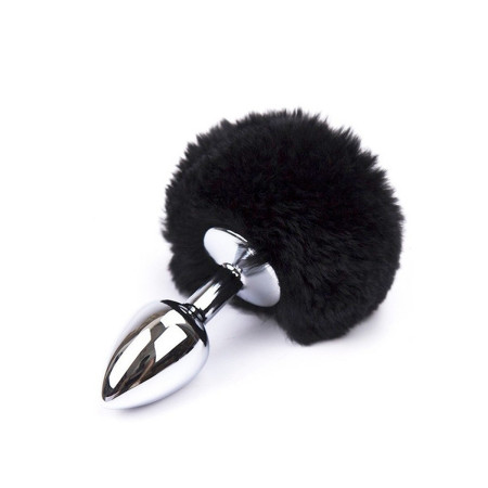Plug Anal Pequeño Cola de Conejo Negra