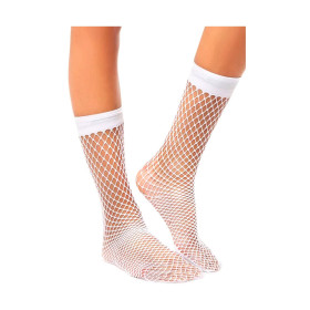 Medias de Red 3/4 Blancas Pasionel