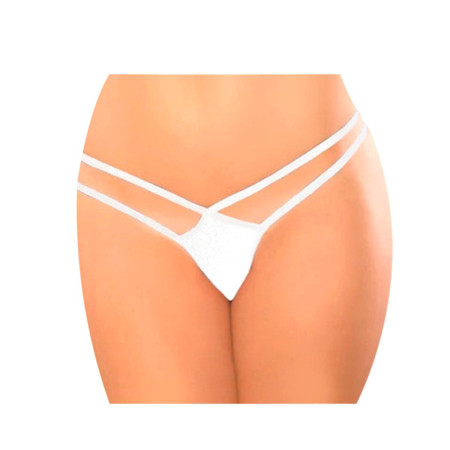 Micro Tanga Opaca 2 Tiras Blanca Pasionel