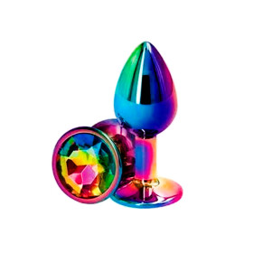 Plug Anal Acero Tornasol Pequeño Perla Arcoiris
