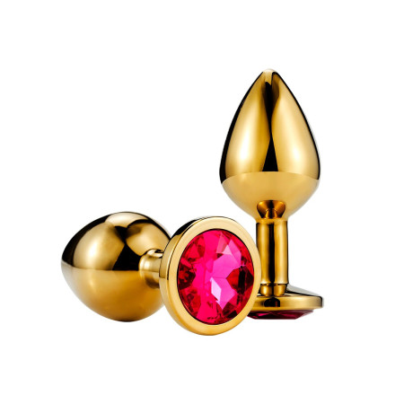 Plug Anal Dorado Pequeño Perla Rosa