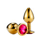 Plug Anal Dorado Pequeño Perla Rosa