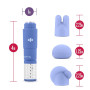 Vibrador Estimulador de Clítoris Puntas Intercambiables Azul Rosé