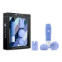 Vibrador Estimulador de Clítoris Puntas Intercambiables Azul Rosé
