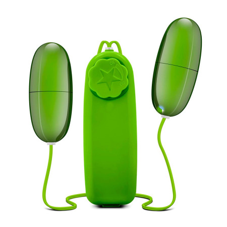Bala Vibradora Doble con Control Pop Eggs Verde