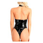 Body Vinilo Negro con Transparencias y Cremallera