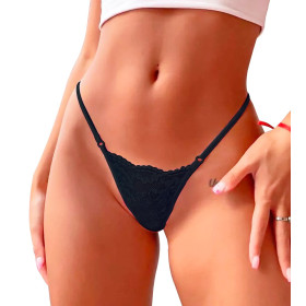 Micro Tanga Less Puntilla Negra Mordisco