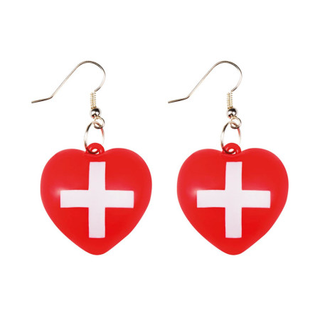 Aritos de Enfermera Corazón Rojo