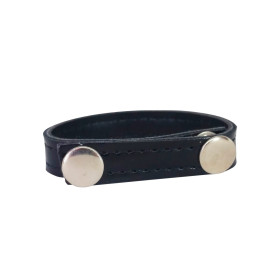 Anillo Retardador Peneano de Cuero Negro sexshop Potencia la intens...