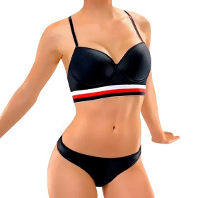 Conjunto Deportivo Top y Panty Negro Talle 3 Tiento Lingerie