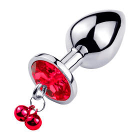 Plug Anal Pequeño Joya Roja y Cascabel 7 x 3,2 cm
