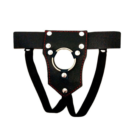 Arnés De Cuero Con Anillo Pequeño de Metal - 4cm