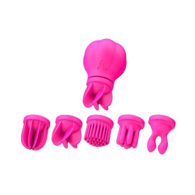 Vibrador Estimulador Caress con 5 Accesorios Intercambiables USB